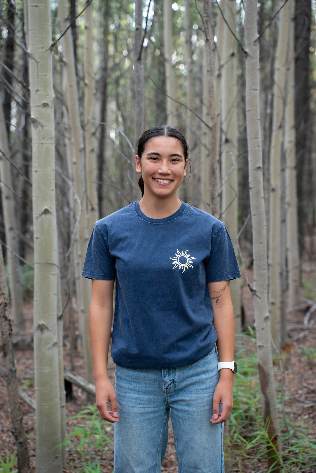 Unisex Stonewash Kluane National Park Tee - Blue Stone