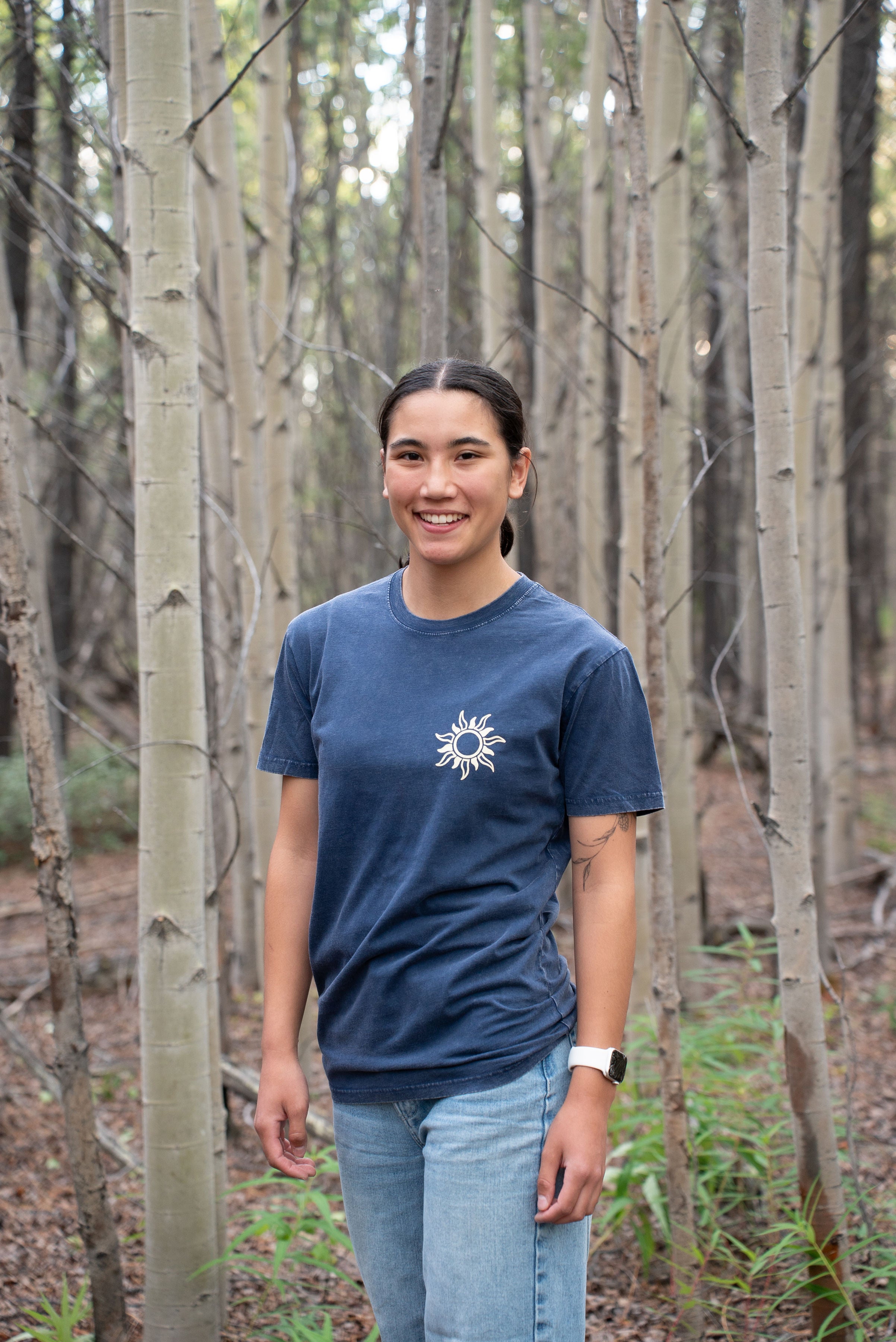 Unisex Stonewash Kluane National Park Tee - Blue Stone