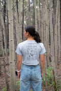 Women's Grizzly Bear Crop Tee - Powder