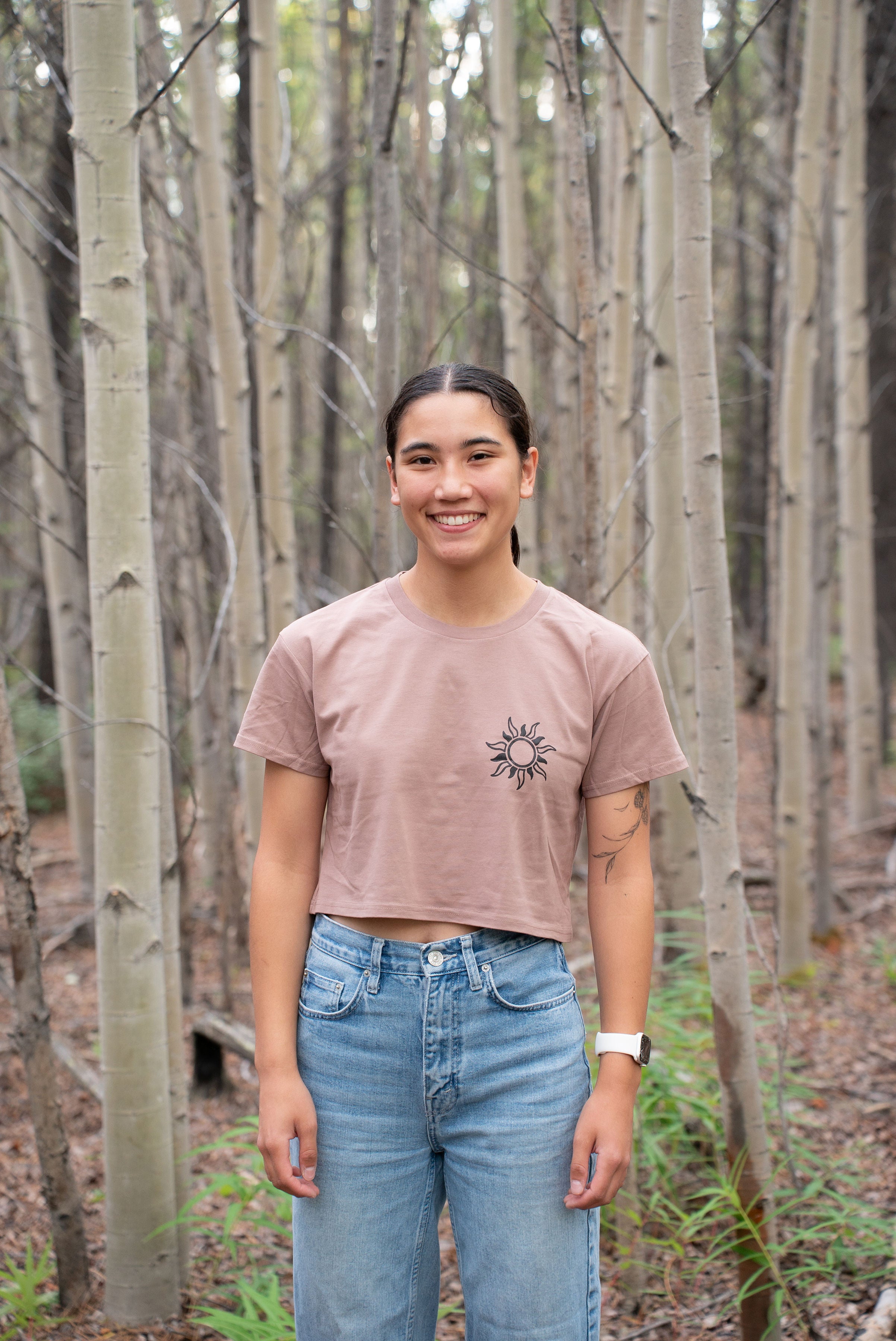 Women's Kluane National Park & Reserve Crop Tee - Hazy Pink