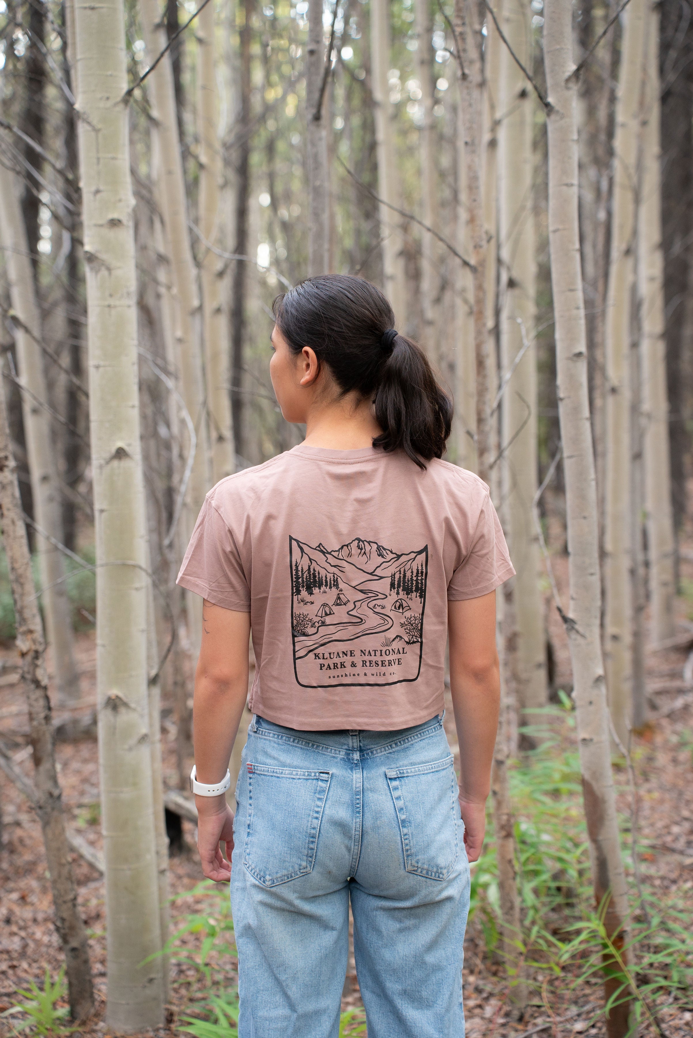 Women's Kluane National Park & Reserve Crop Tee - Hazy Pink