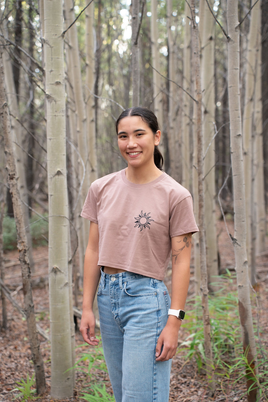 Women's Kluane National Park & Reserve Crop Tee - Hazy Pink