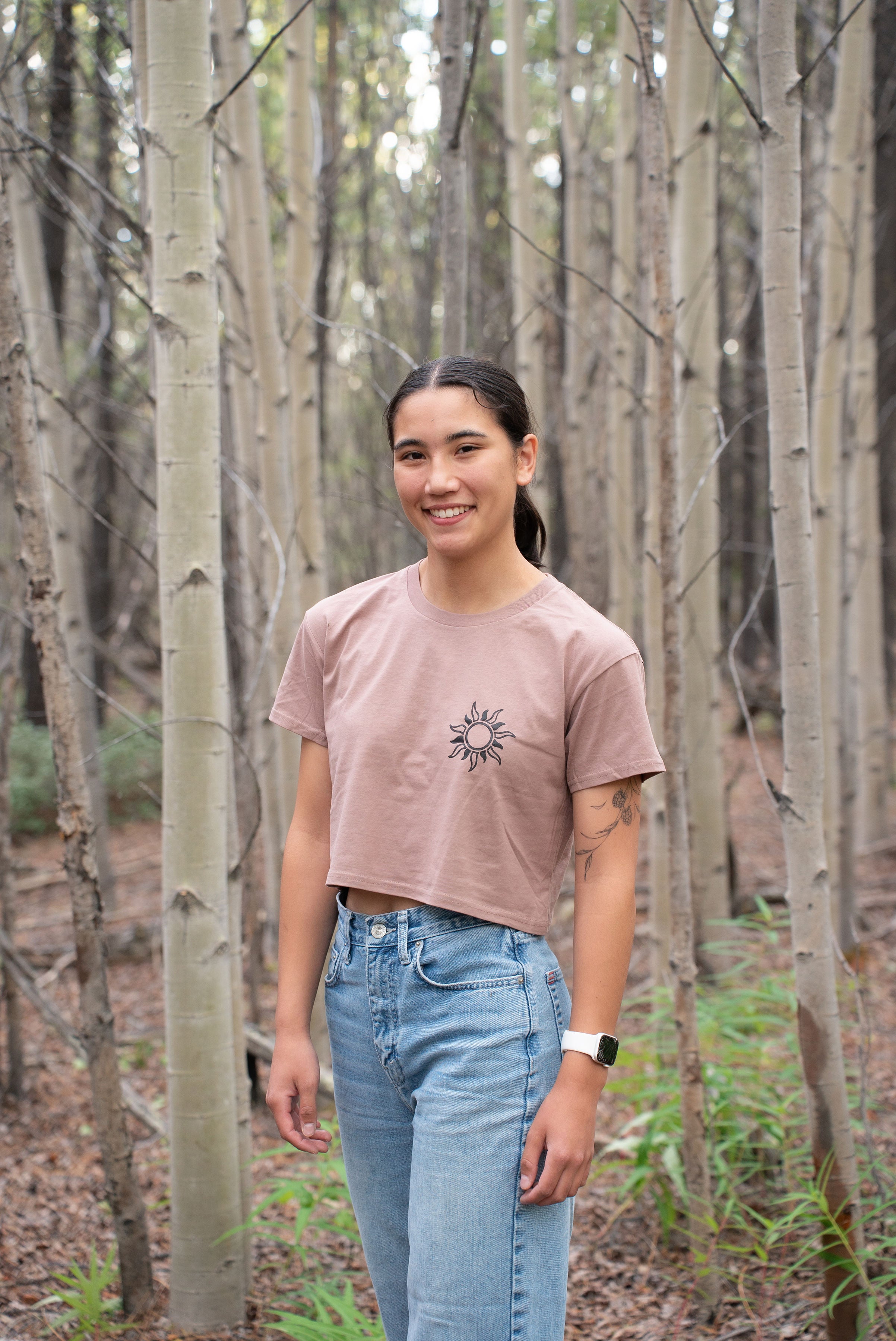 Women's Kluane National Park & Reserve Crop Tee - Hazy Pink