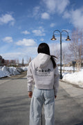 Women's Recycled Cropped Wild Berries Hoodie - Bone