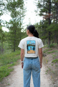 Women's Long Lake Crop Tee - Ecru