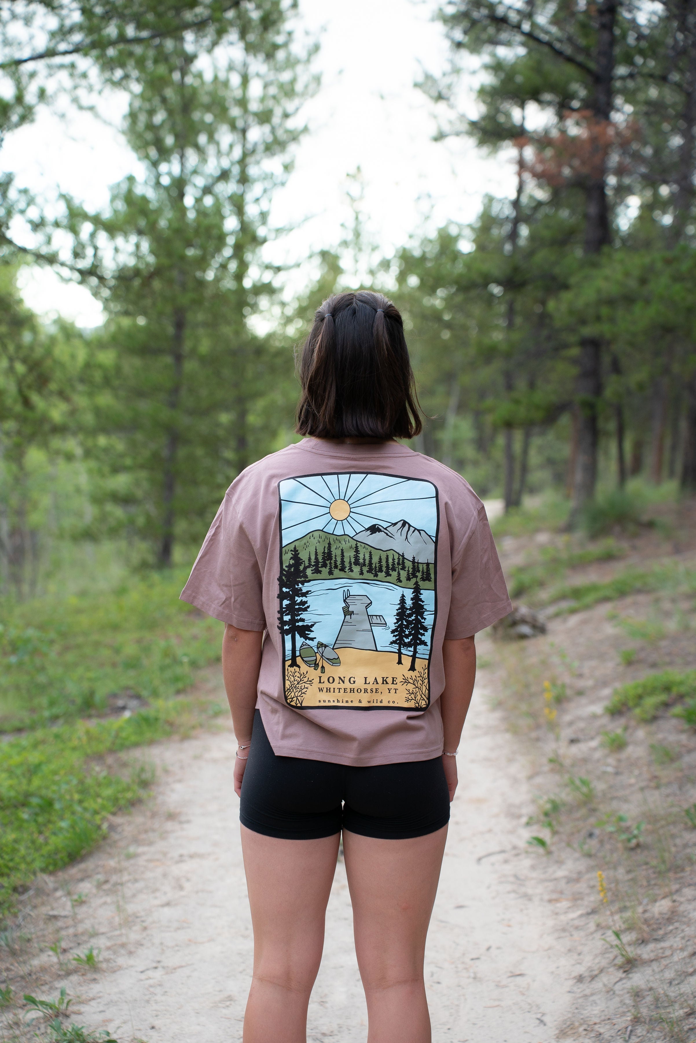 Women's Long Lake Martina Tee - Hazy Pink