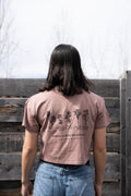 Women's Crop Alpine Wildflower Tee - Hazy Pink