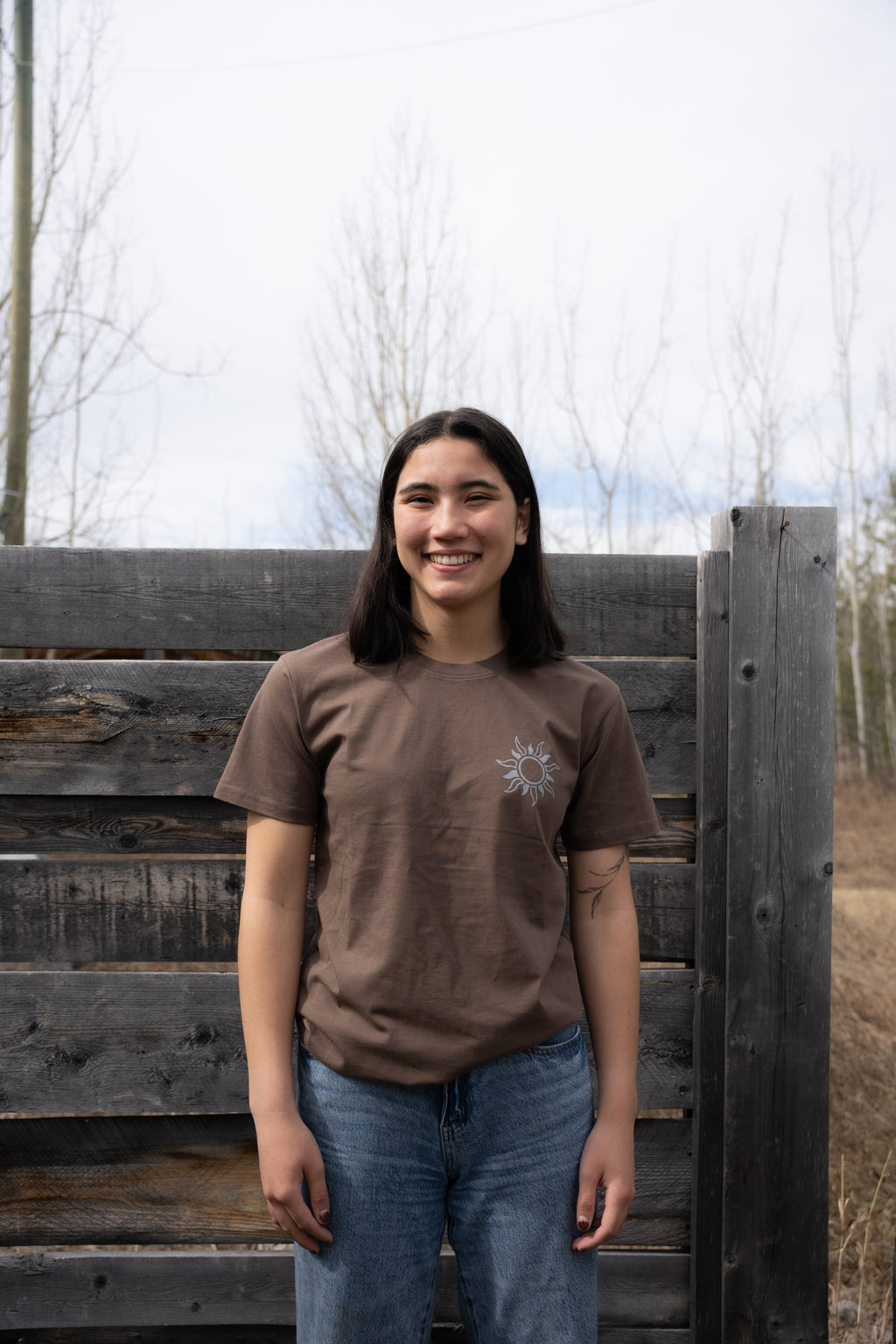 Unisex Organic Wild Berries Tee - Walnut