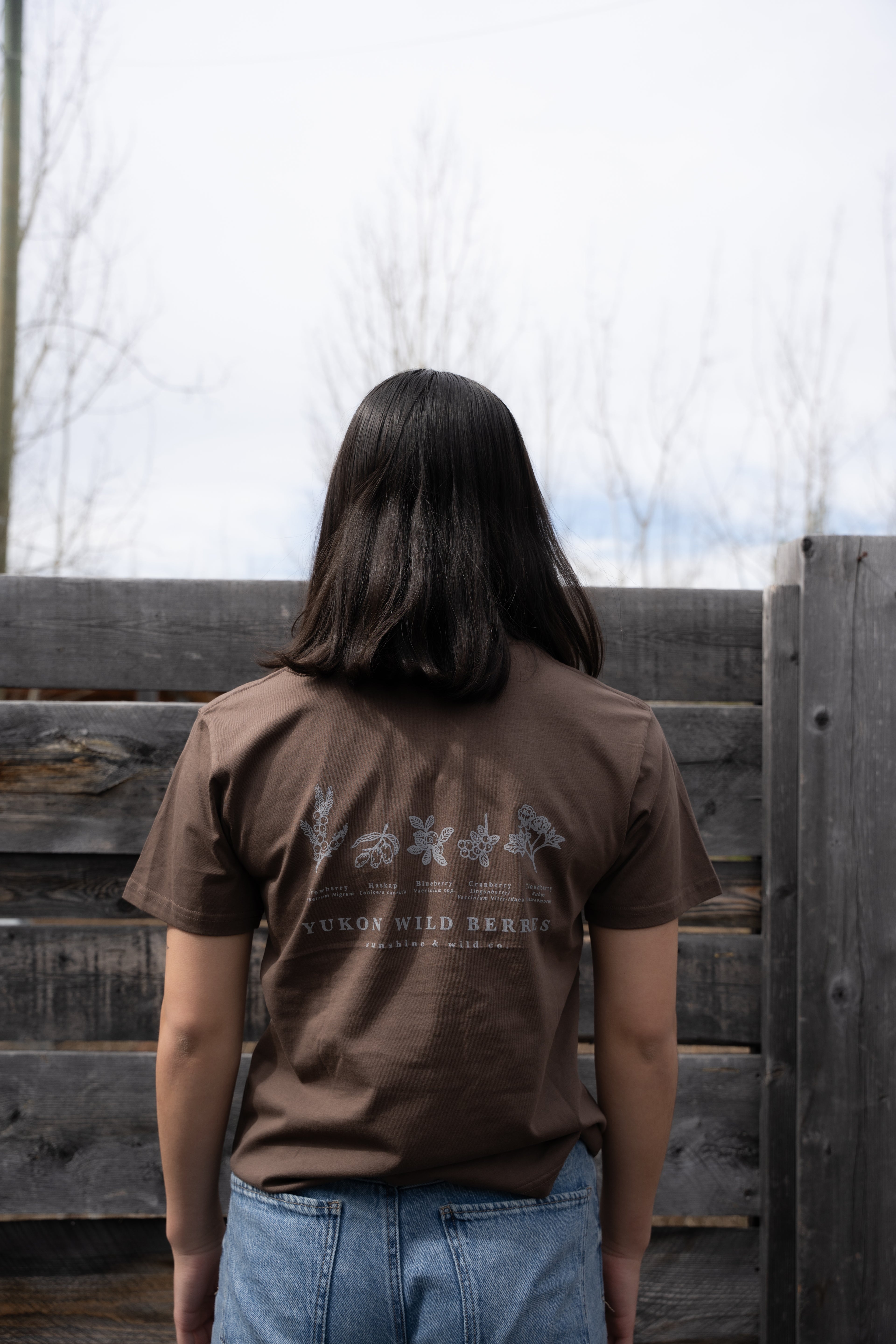 Unisex Organic Wild Berries Tee - Walnut