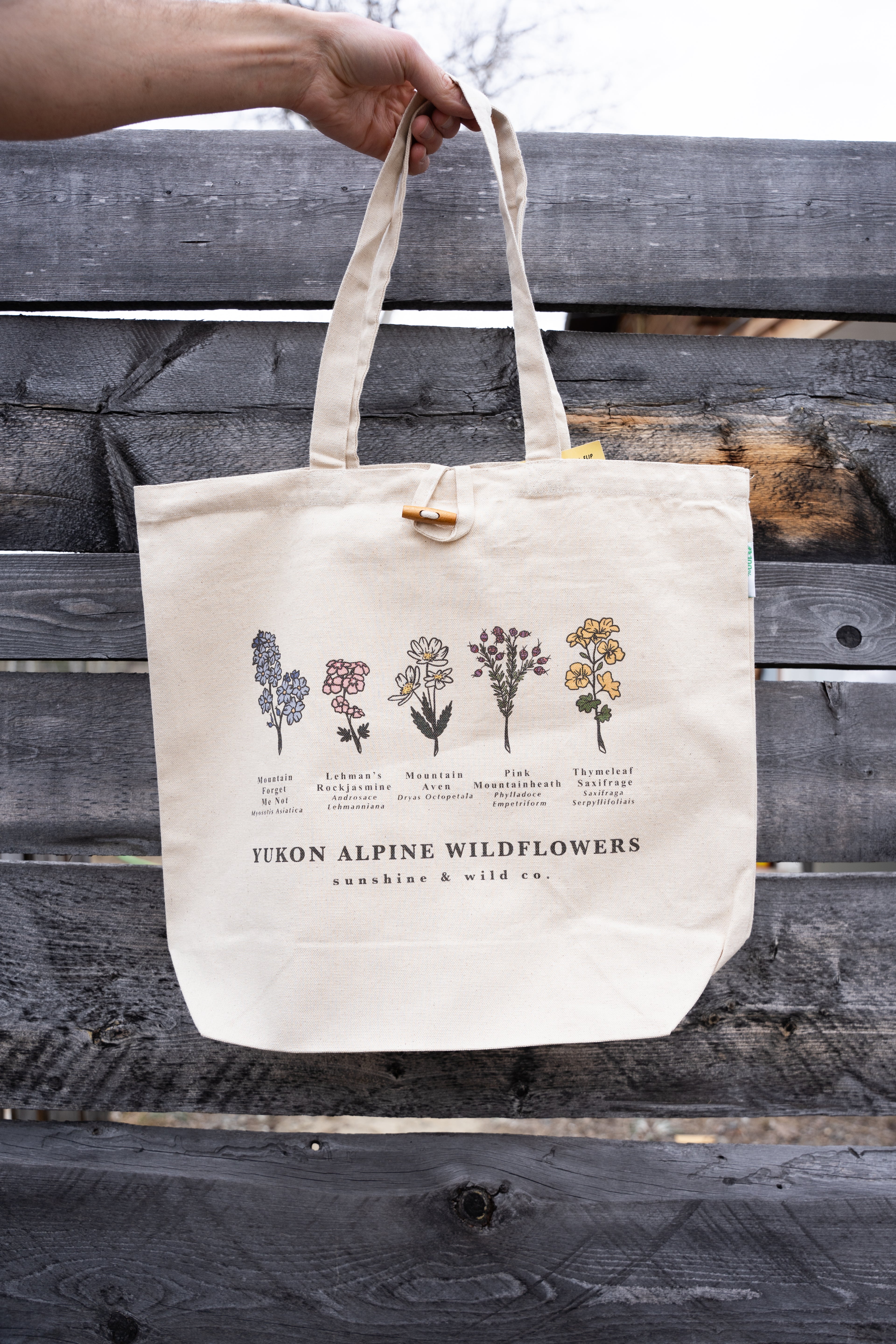 100% Recycled Jumbo Tote - Alpine Wildflowers
