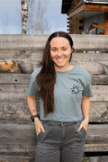 Women's Crop Wild Berries Tee - Mineral