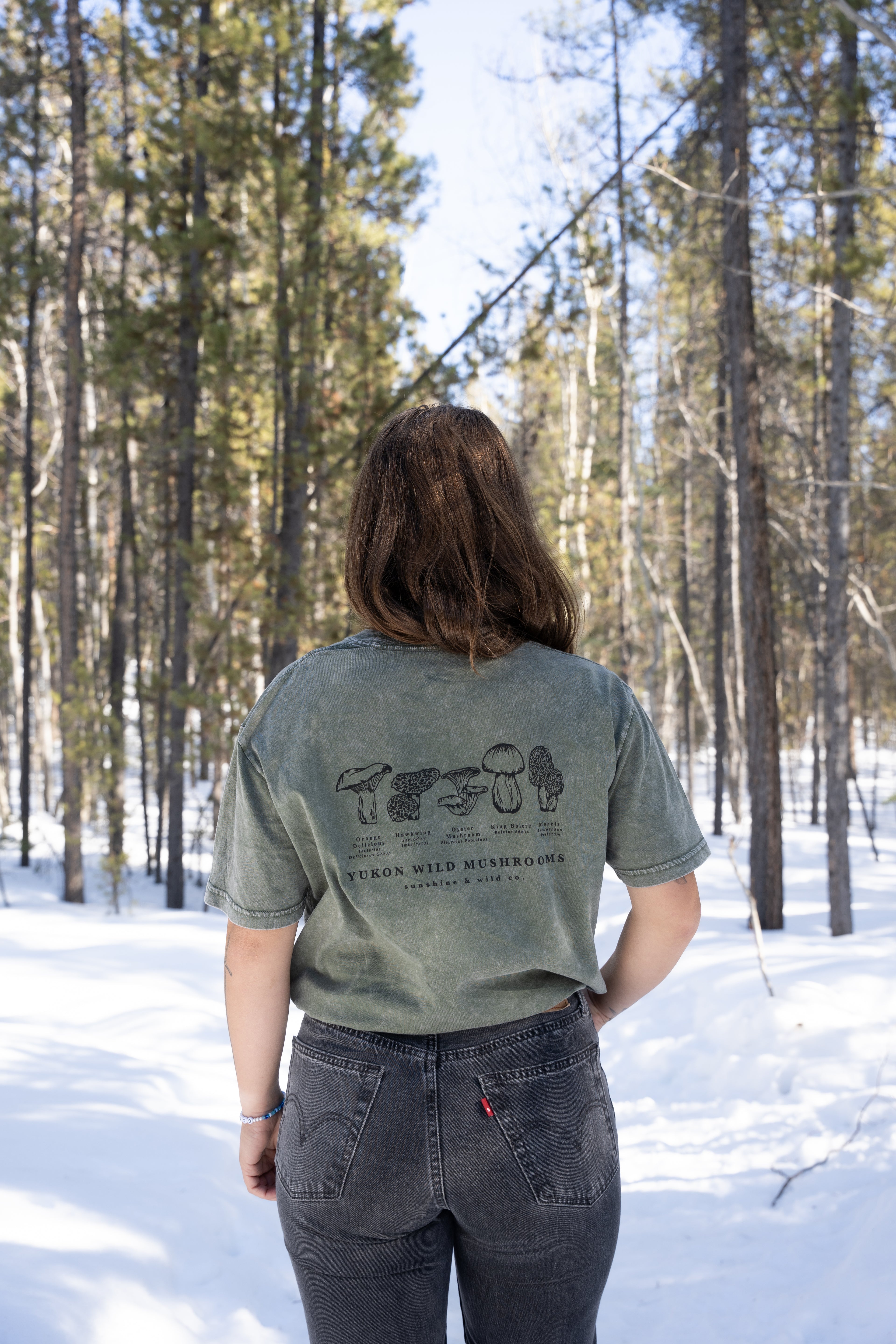 Men's Stonewash Wild Mushroom Tee - Moss