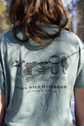 Women's Crop Wild Mushroom Tee - Sage