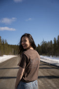 Unisex Organic Alpine Wildflower Tee - Walnut