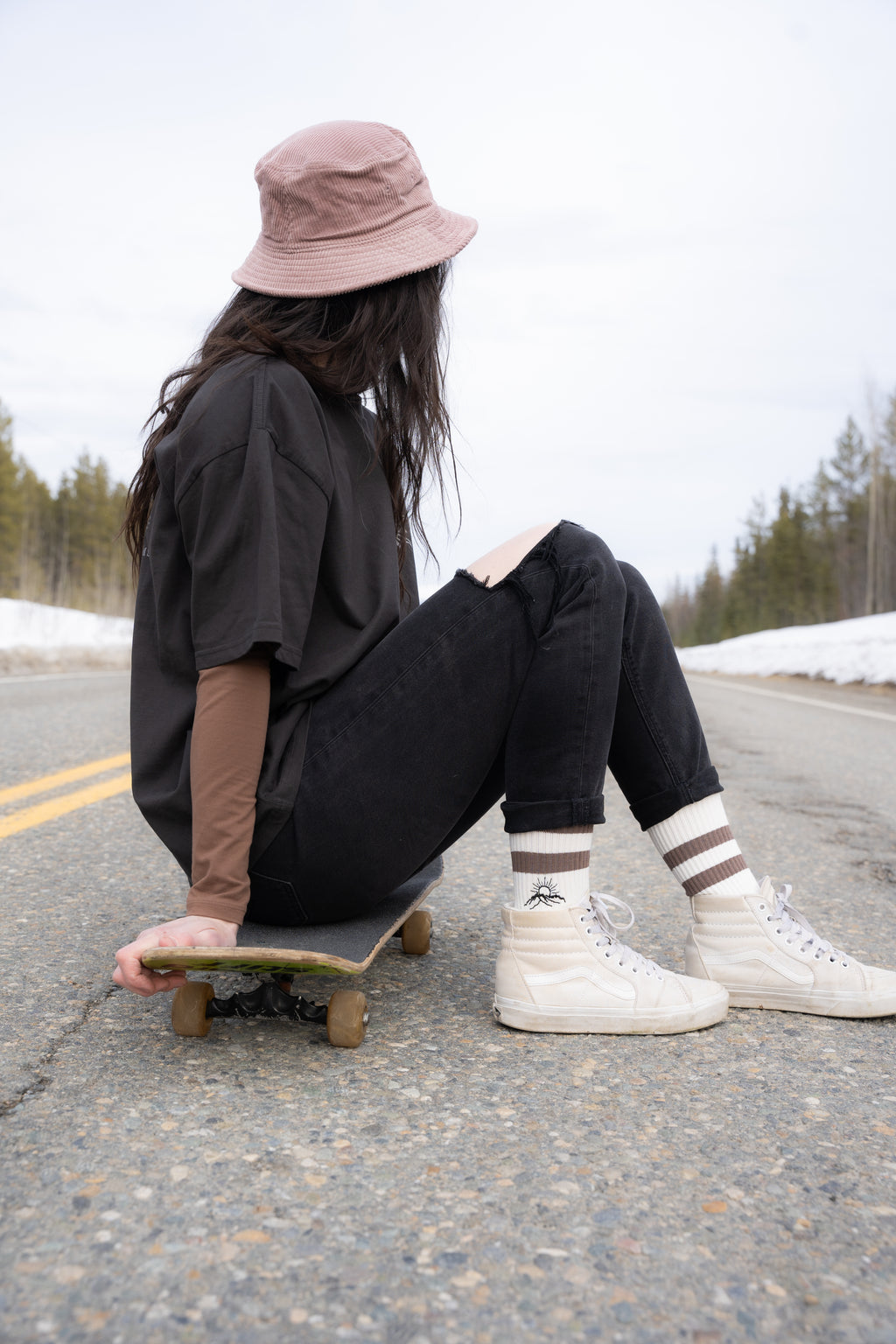 Embroidered Three Guardsman Skater Socks