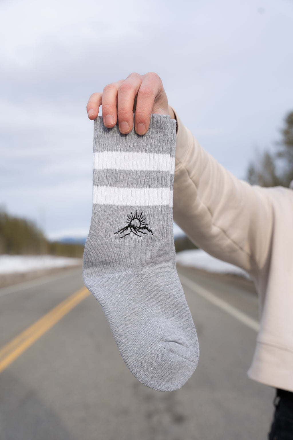 Embroidered Three Guardsman Skater Socks
