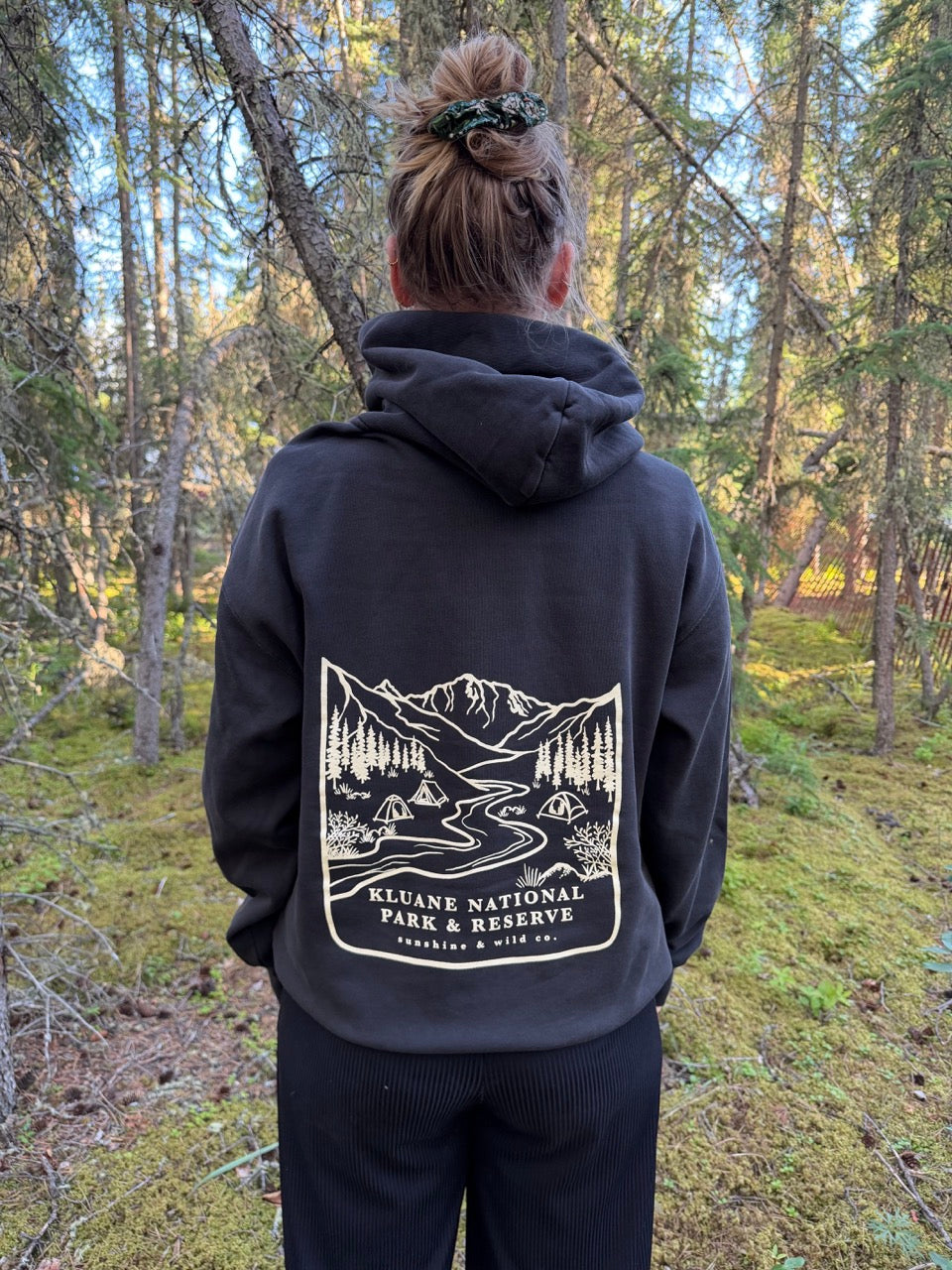 Unisex Recycled Kluane National Park & Reserve Hoodie - Faded Black