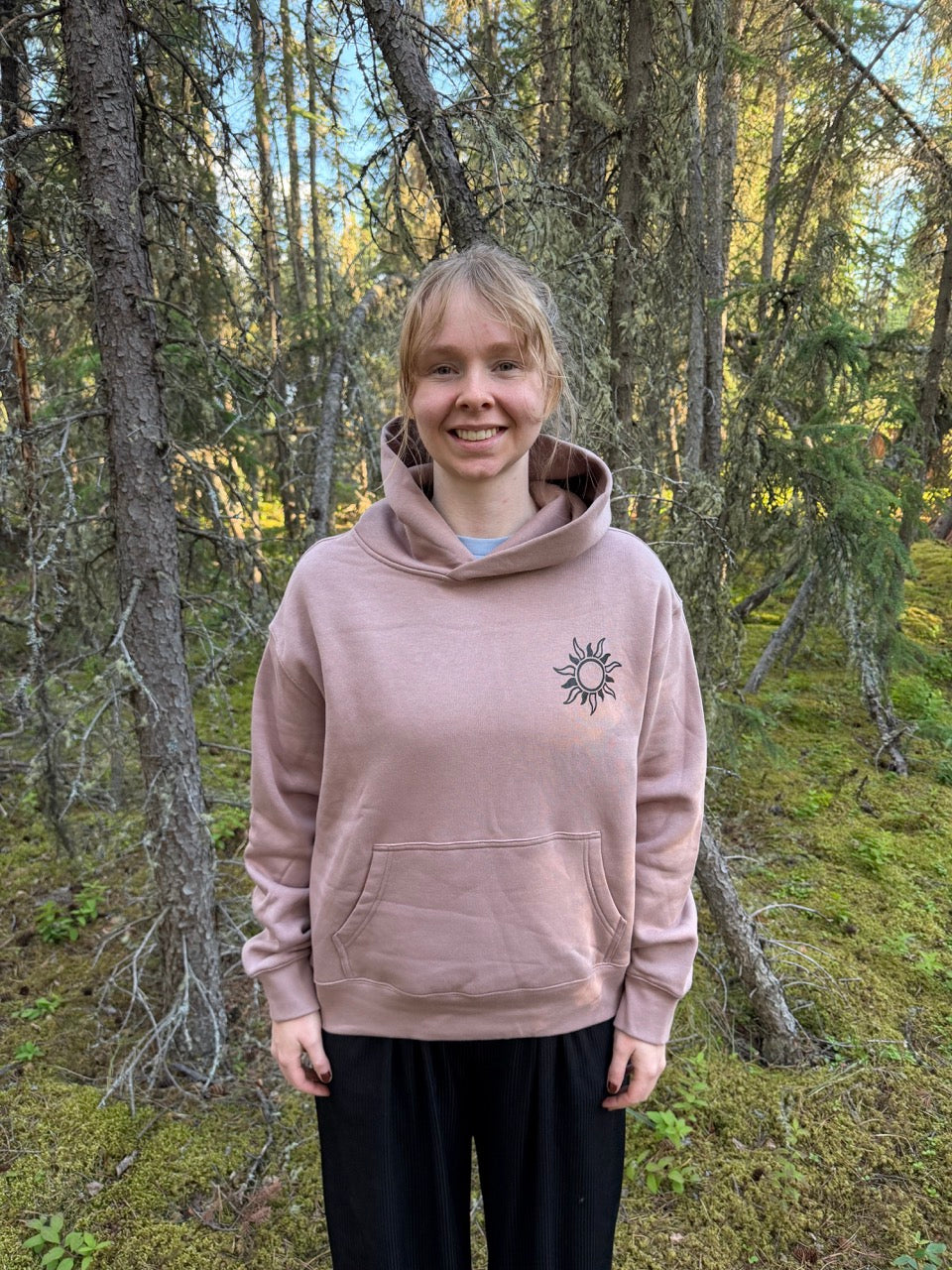 Women's Recycled Grizzly Bear Hoodie - Hazy Pink
