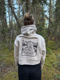 Women's Recycled Kluane National & Reserve Park Crop Hoodie - Bone